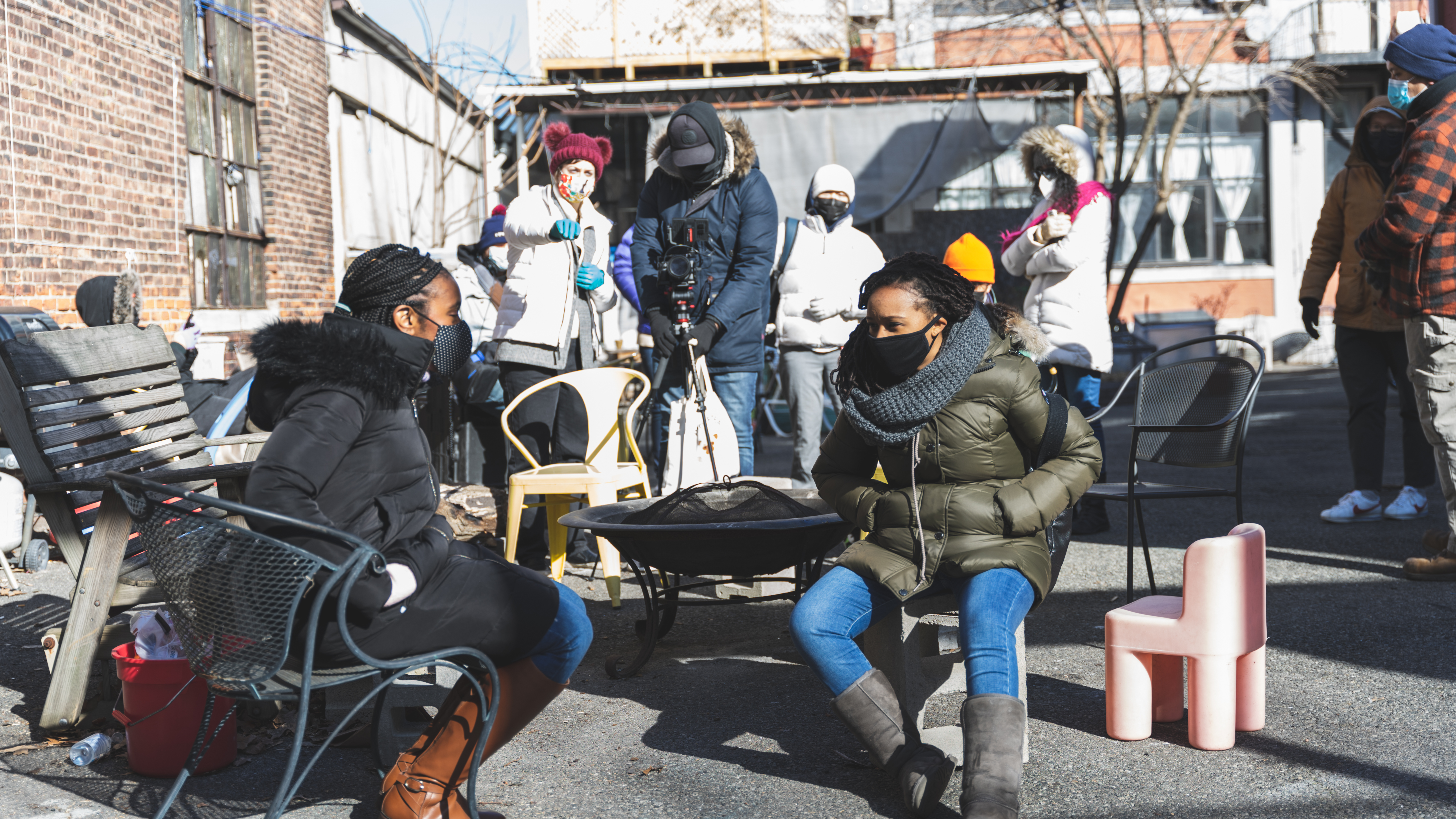 On set